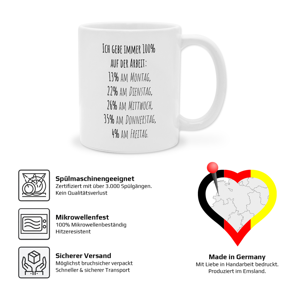 yvolve - Ich gebe immer 100% - Tasse
