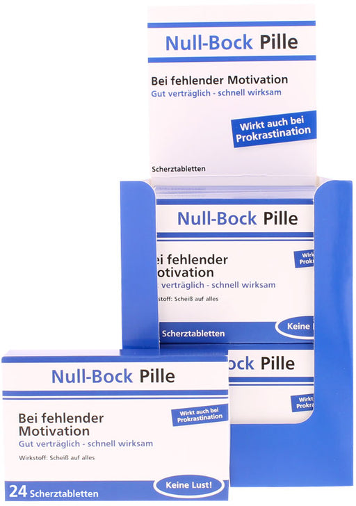 Scherztablette - Null Bock Pille - 24 Tabletten | yvolve Shop