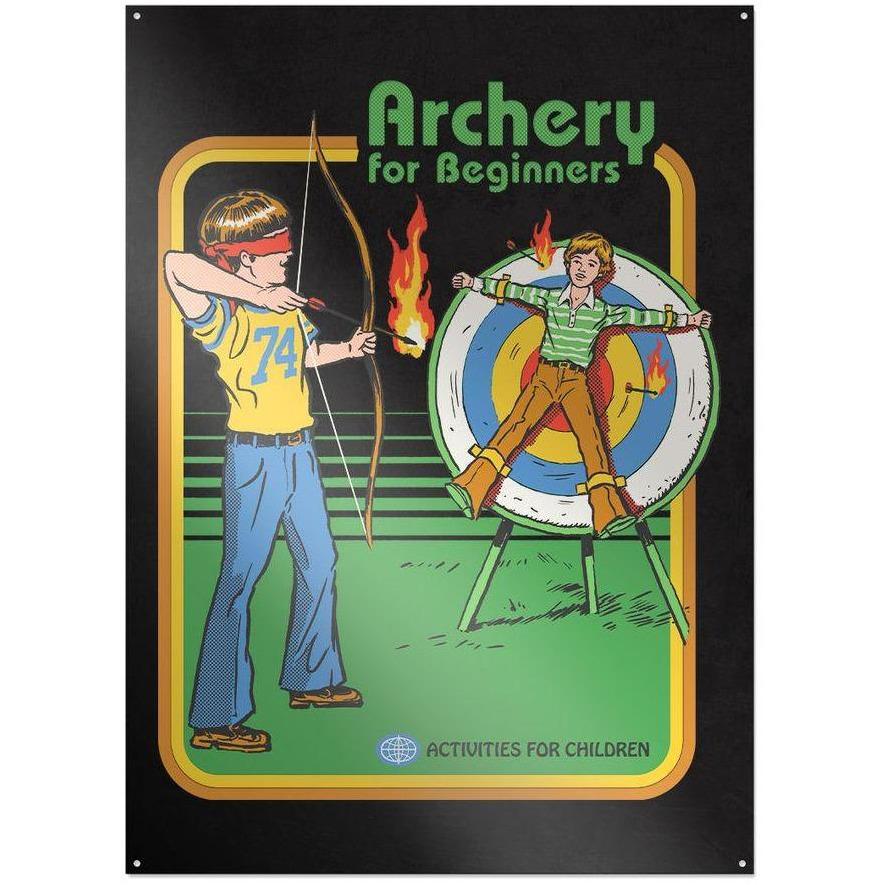 Steven Rhodes - Archery for Beginners - metal sign