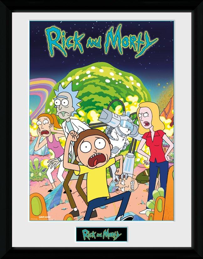 Rick and Morty - Group - Framed Art Print