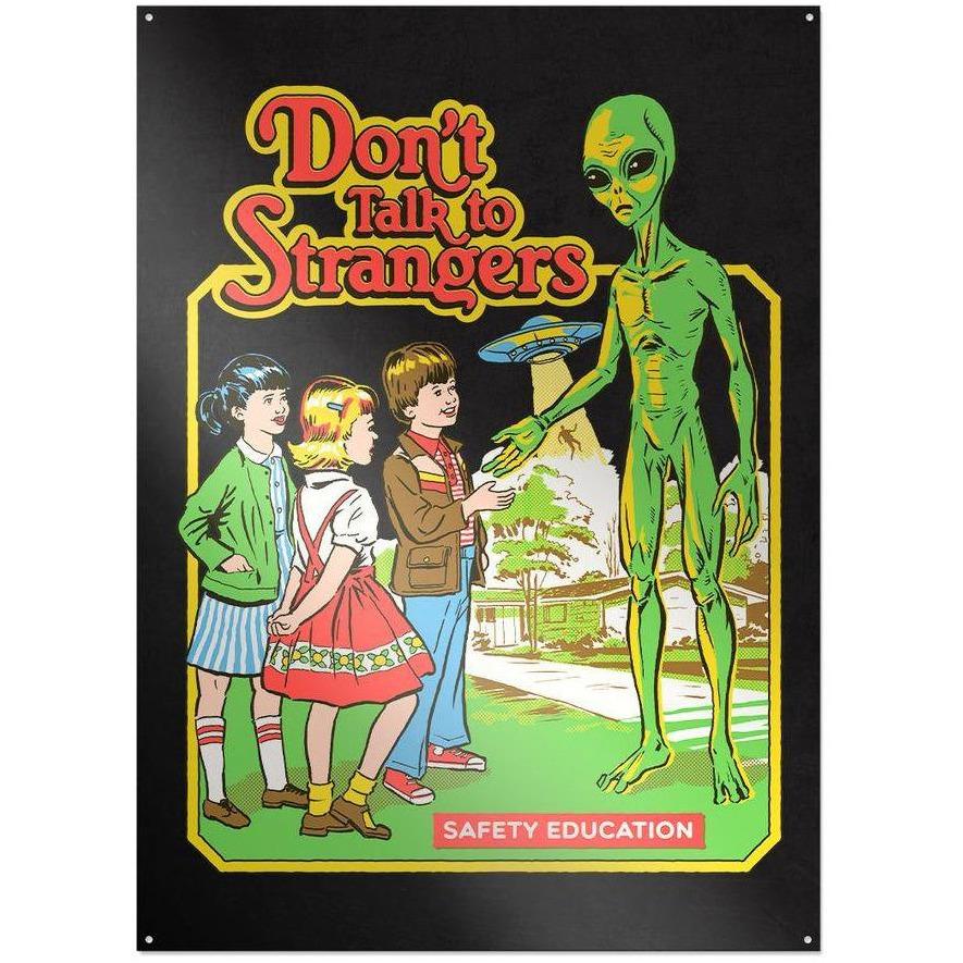 Steven Rhodes - Don't Talk To Strangers - metal sign