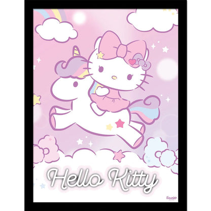 Hello Kitty - Magical Unicorn - Gerahmter Kunstdruck