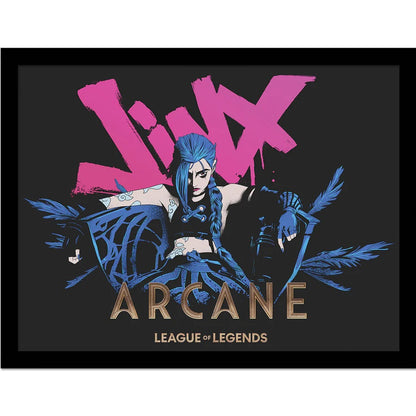 League of Legends - Arcane Jinx - Framed Art Print