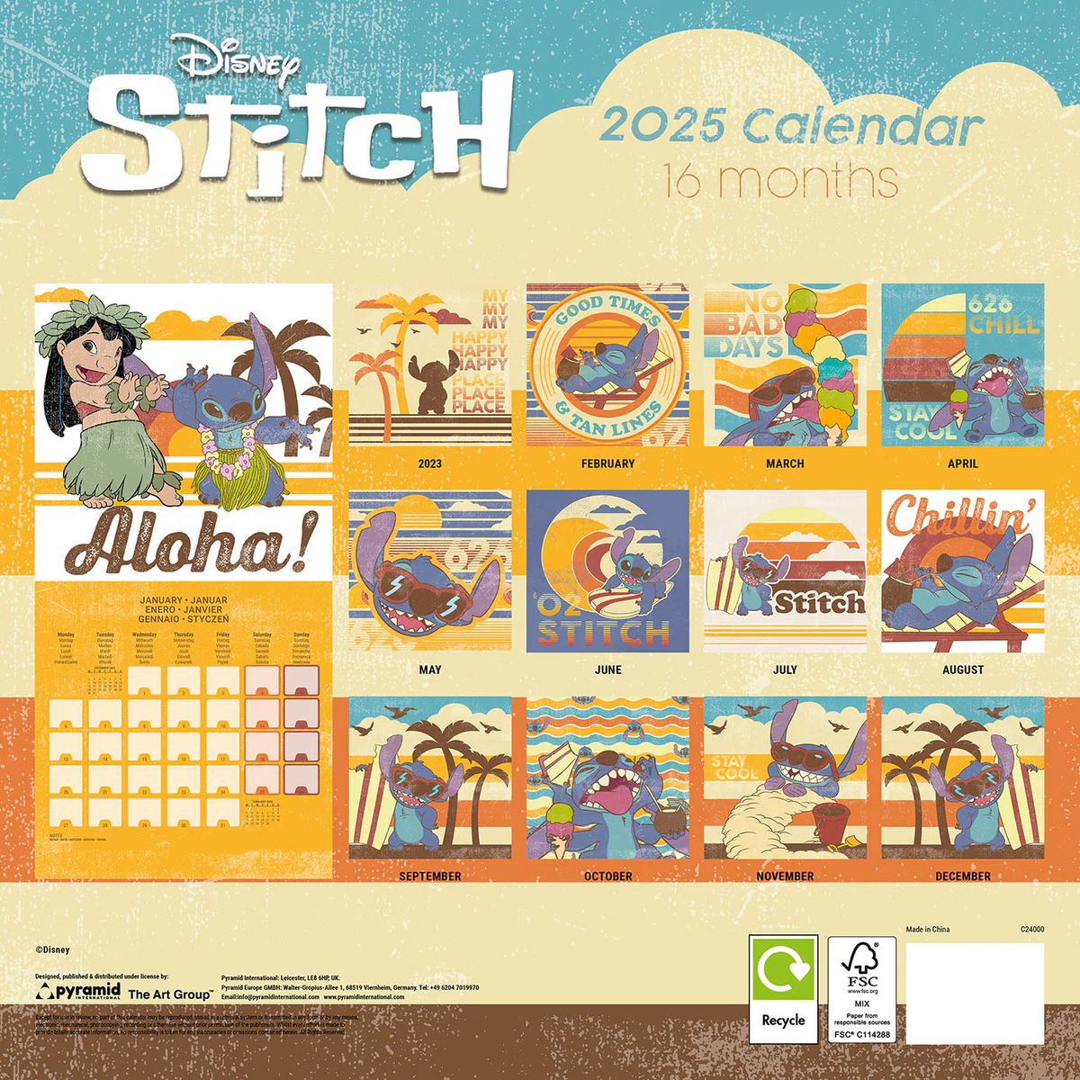 Lilo & Stitch - Beach Day - Kalender 2025