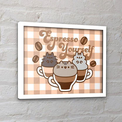 Pusheen - Espresso Yourself - Gerahmter Kunstdruck