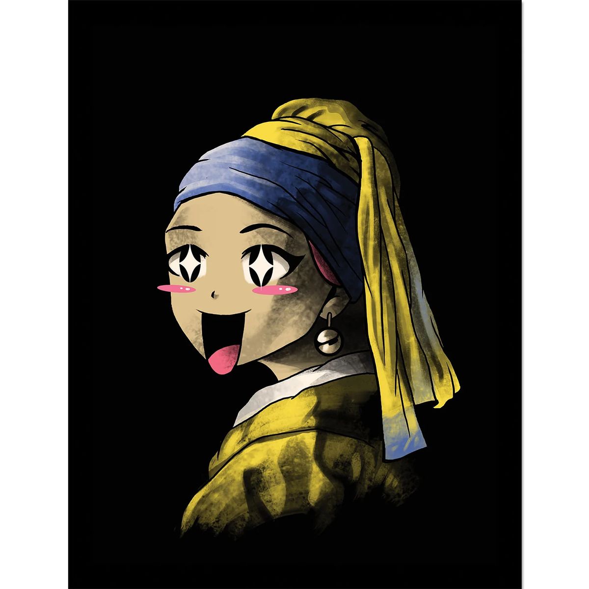Vincent Trinidad - Kawaii With A Pearl Earring - Framed Art Print