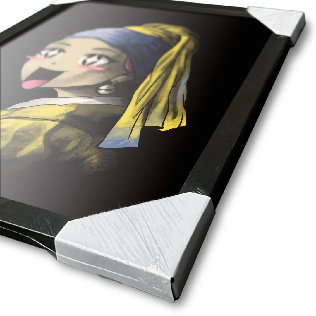 Vincent Trinidad - Kawaii With A Pearl Earring - Framed Art Print