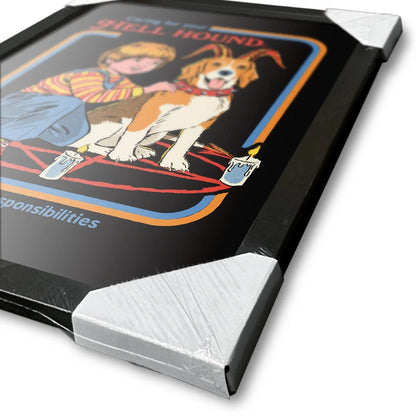 Steven Rhodes - Caring for your hell hound - Framed Art Print