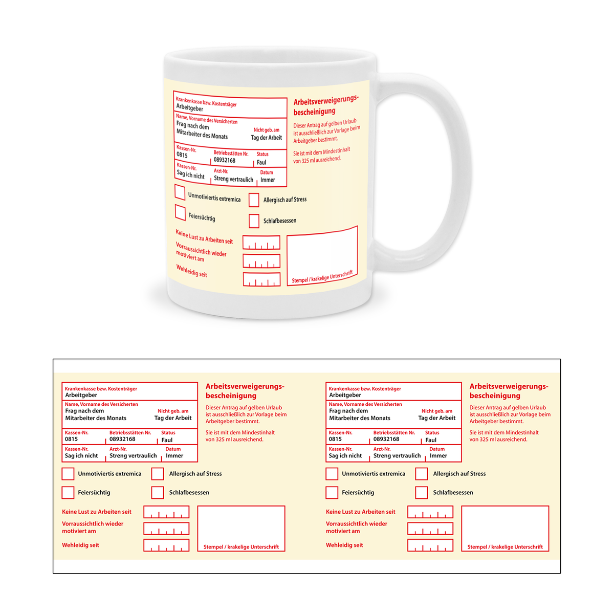 yvolve - Gelber Schein - Tasse