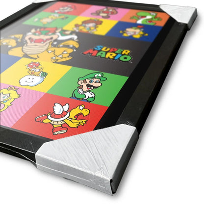 Super Mario - Characters - Gerahmter Kunstdruck