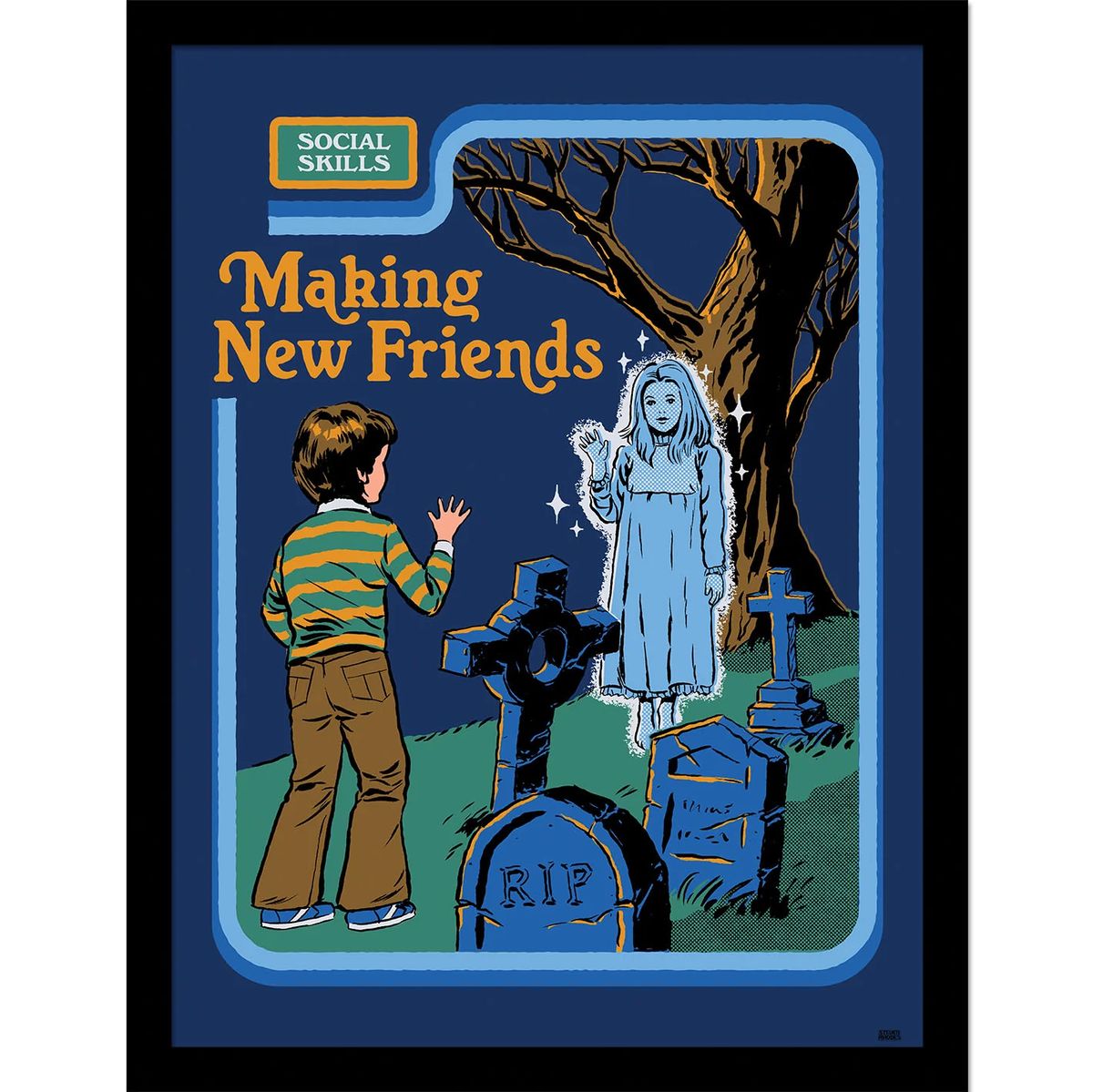 Steven Rhodes - Making New Friends - Gerahmter Kunstdruck