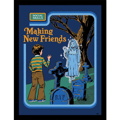 Steven Rhodes - Making New Friends - Gerahmter Kunstdruck