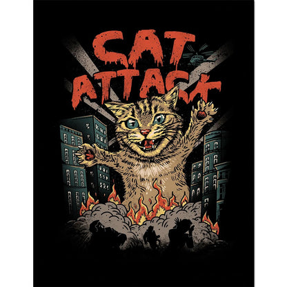 Vincent Trinidad - Cat Attack - Framed Art Print