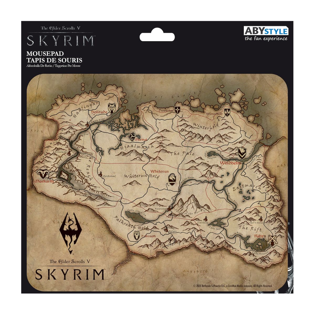 Skyrim - Map - Mauspad | yvolve Shop