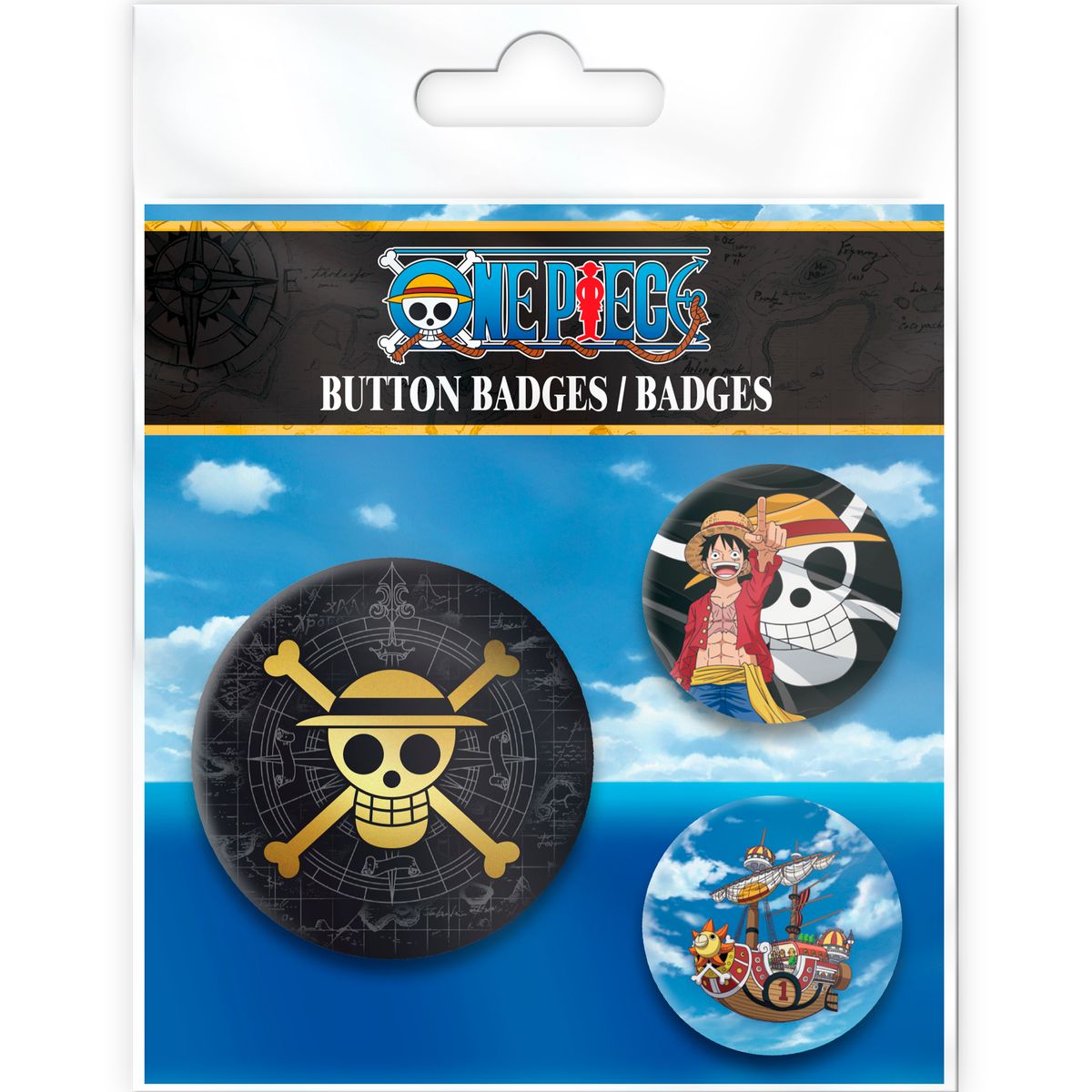 One Piece - Skull & Luffy - Buttons