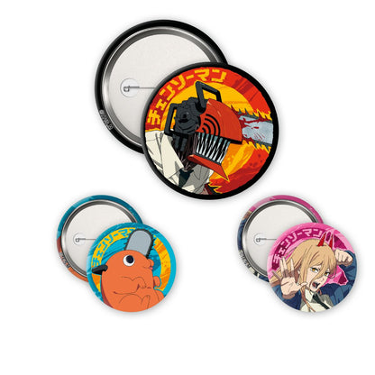 Chainsaw Man - Denji, Devil, Pochita - Buttons