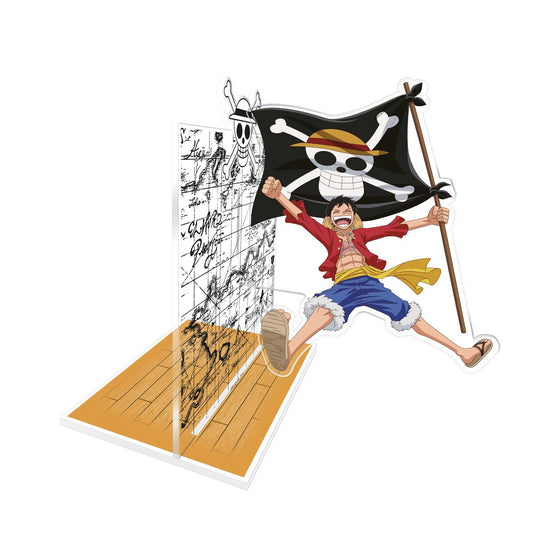 One Piece - Ruffy with Flag - Acryl-Buchstütze