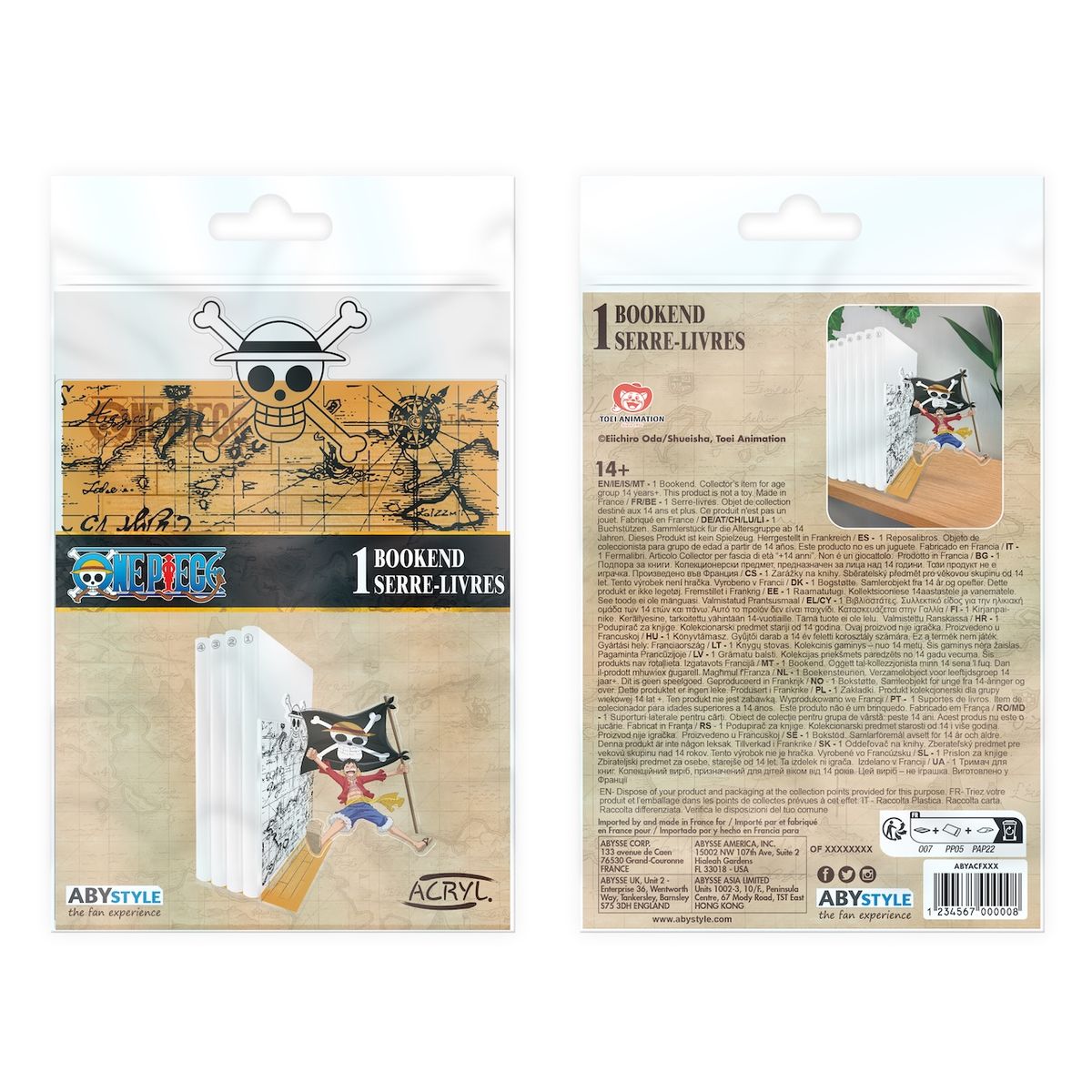 One Piece - Ruffy with Flag - Acryl-Buchstütze