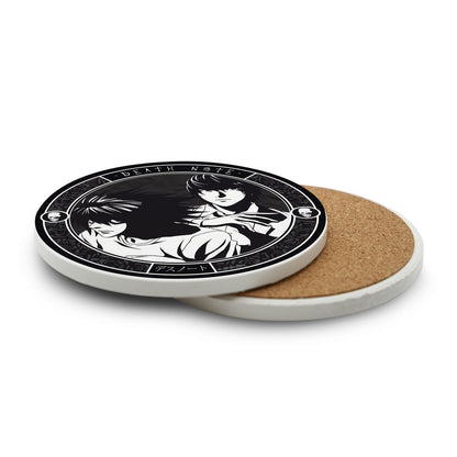 Death Note - L &amp; Light - ceramic coaster
