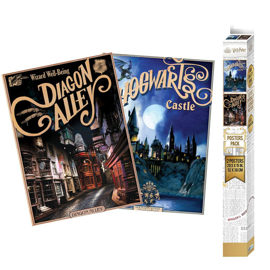 Harry Potter - Winkelgasse & Hogwarts - 2 Poster-Set