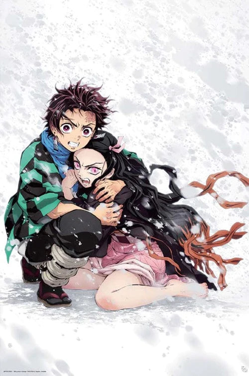 Demon Slayer - Tanjiro & Nezuko Snow - Poster | yvolve Shop