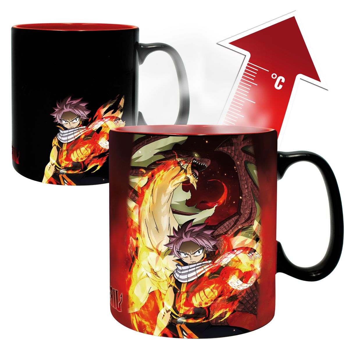 Fairy Tail - Natsu &amp; Lucy - XXL color changing mug