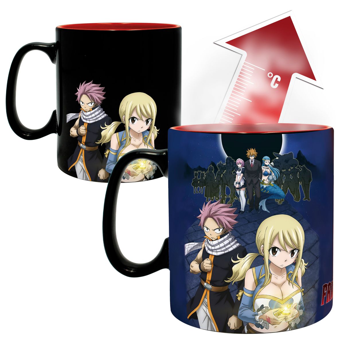Fairy Tail - Natsu &amp; Lucy - XXL color changing mug