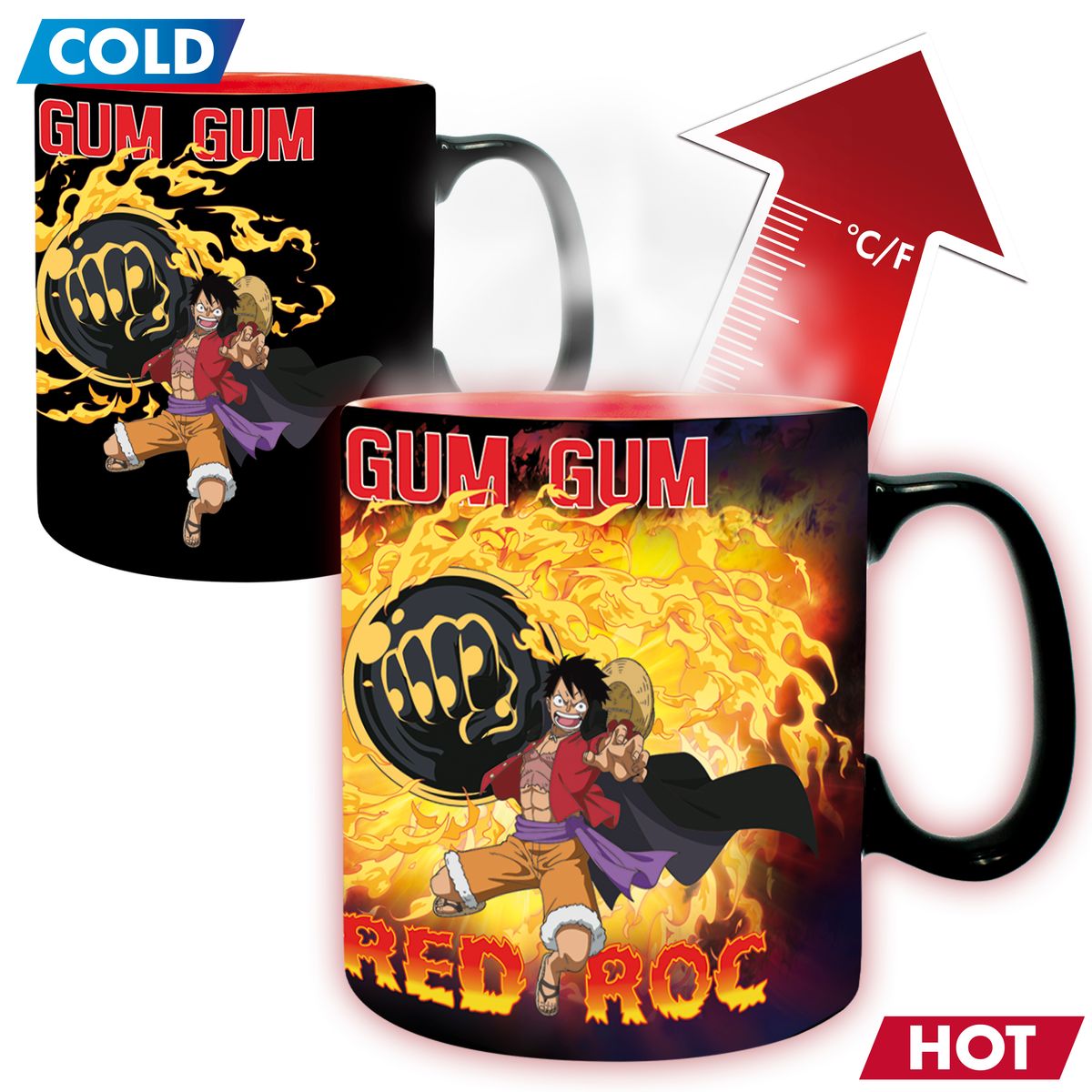 One Piece - Luffy vs Kaidou - XXL-Farbwechsel-Tasse