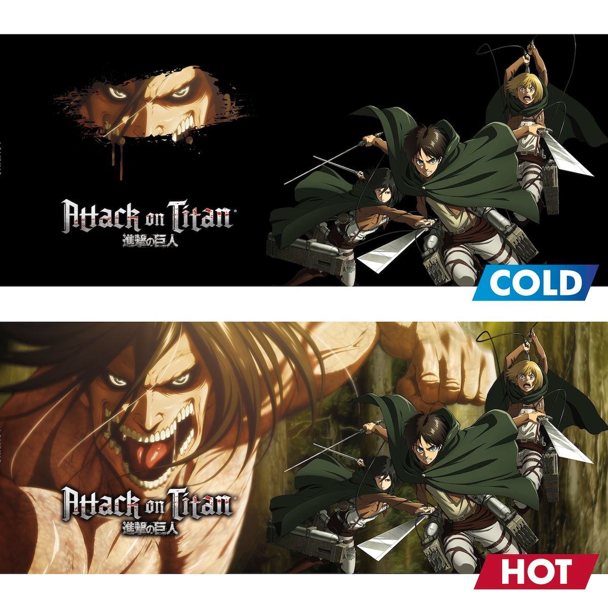Attack on Titan - Titan Eren - XXL-Farbwechsel-Tasse