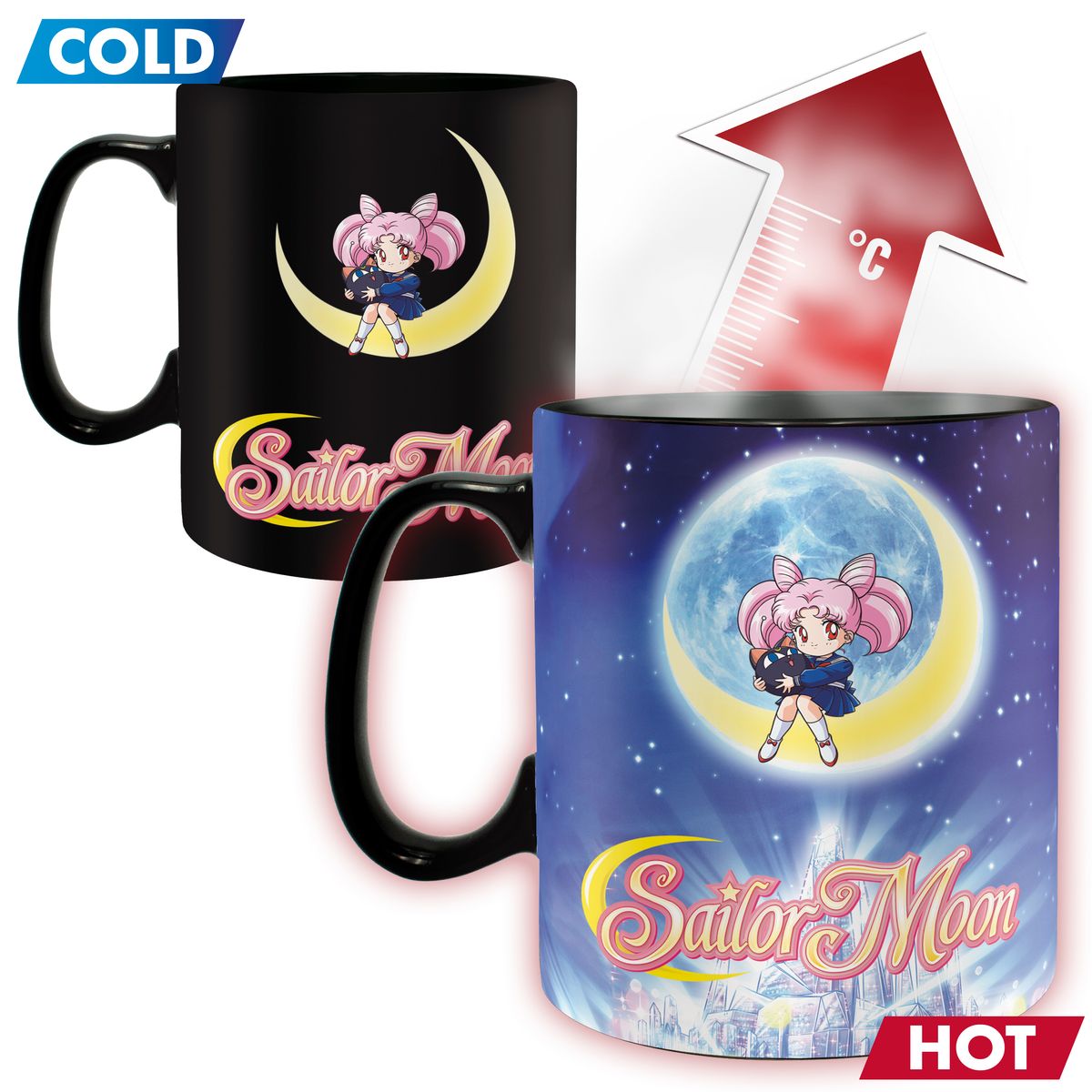 Sailor Moon - Sailor & Chibi - XXL Farbwechsel-Tasse