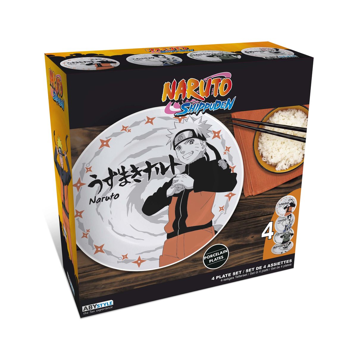 Naruto - Team 7 - Teller 4er-Set