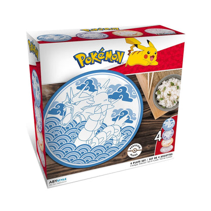 Pokémon - Japanese Style - Plate set of 4
