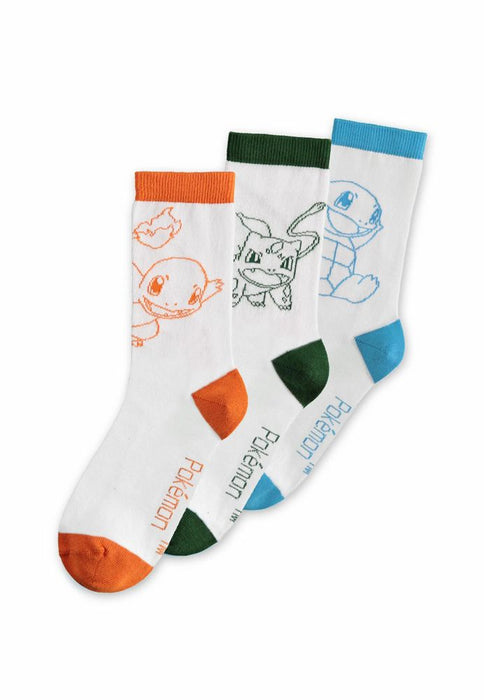 Pokémon - Starter - Socken 3-er Pack | yvolve Shop
