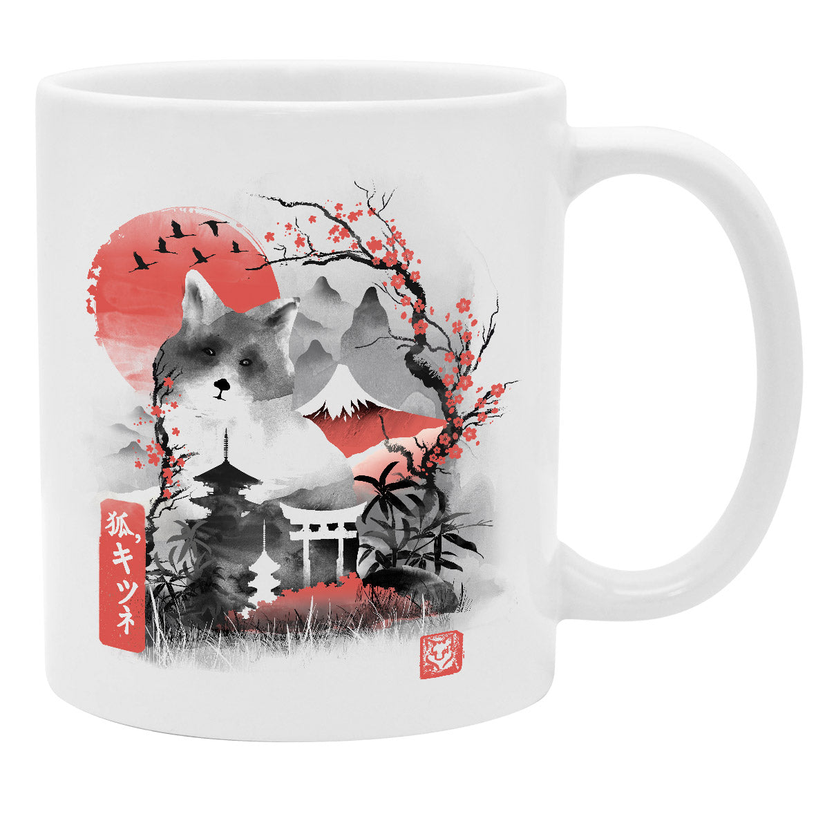 Dan Fajardo - Cherry Blossom Fox - Tasse