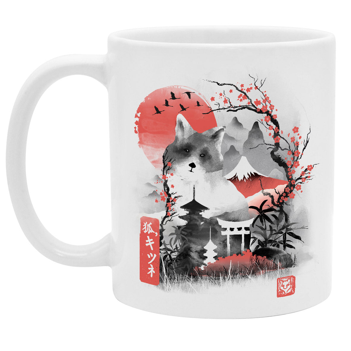 Dan Fajardo - Cherry Blossom Fox - Tasse