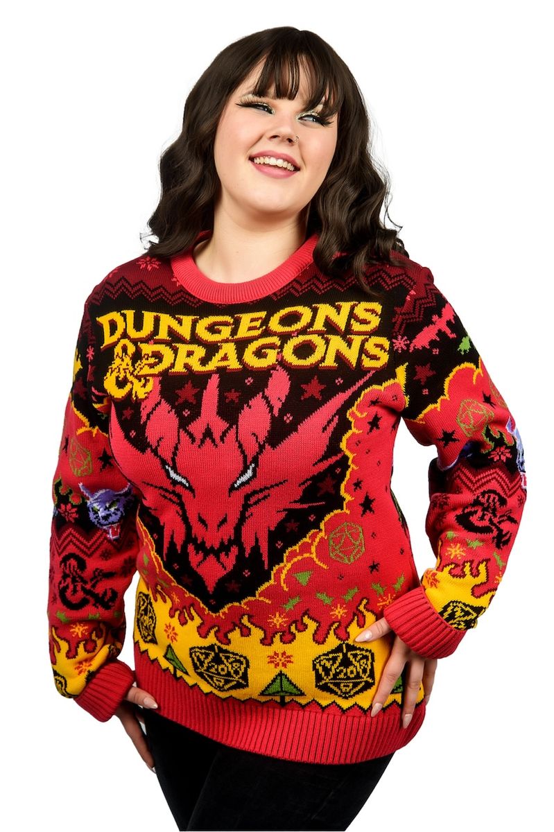 Dungeons & Dragons - Red Dragon - Ugly Christmas Sweater