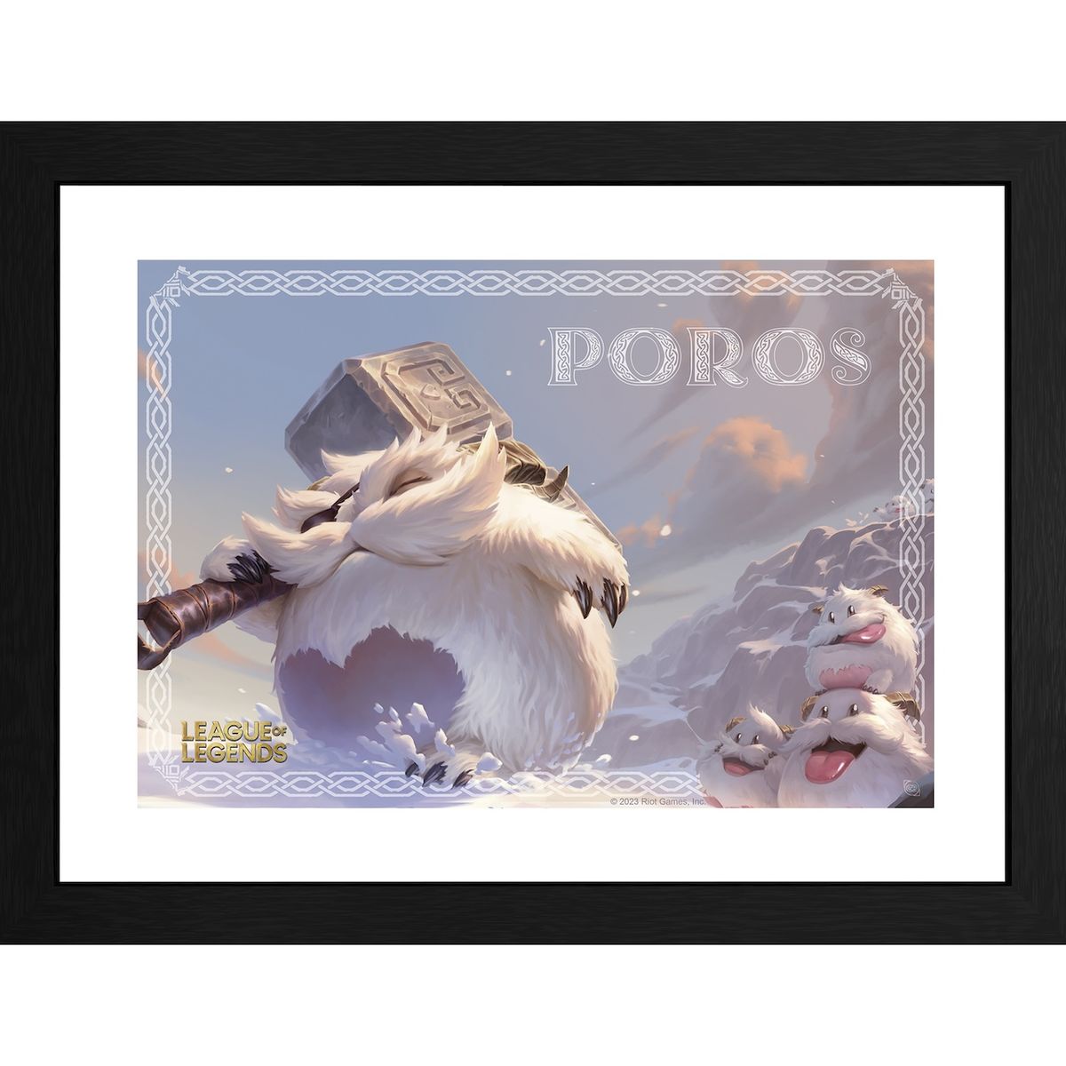 League of Legends - Poro - Gerahmter Kunstdruck