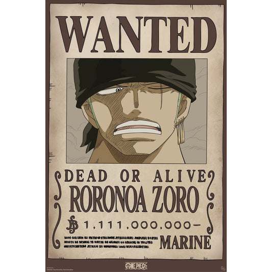 One Piece - Wanted Zoro - Poster