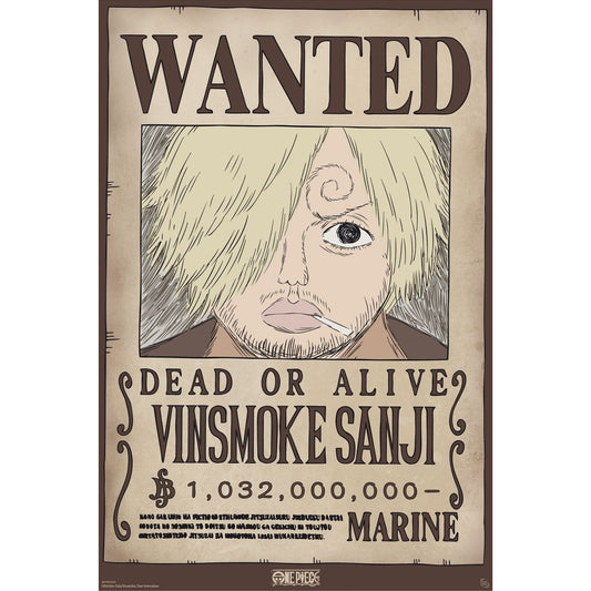 One Piece - Wanted Sanji Wano - Poster