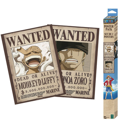 One Piece - Wanted Zoro &amp; Luffy - 2 poster set