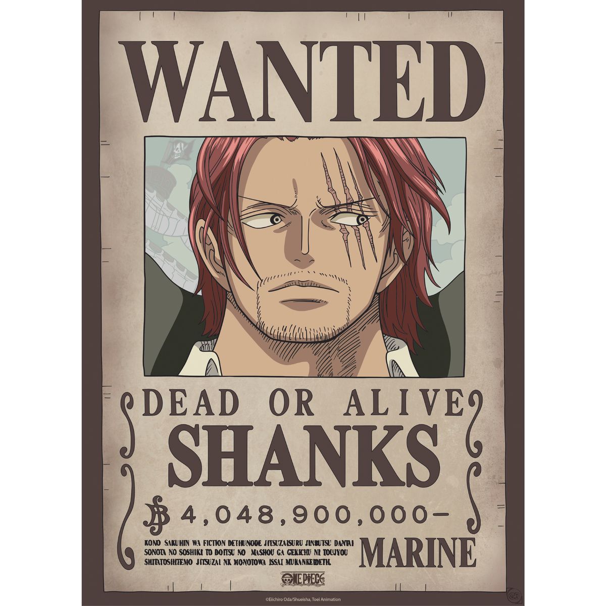 One Piece - Wanted Shanks & Blackbeard - 2 poster set – yvolve
