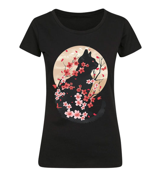 Dan Fajardo - Cat Cherry Blossom - Girlshirt