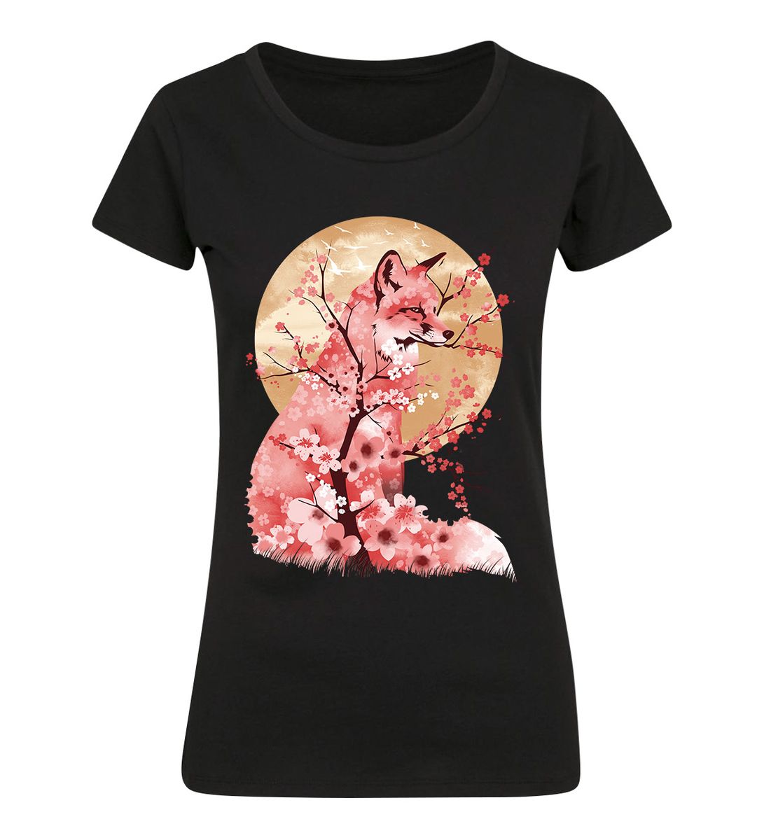 Dan Fajardo - Fox Cherry Blossoms - Girlshirt