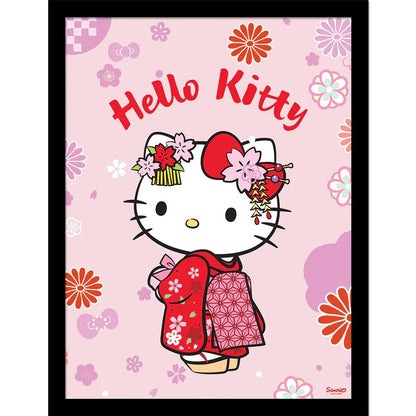 Hello Kitty - Kimono - Framed Art Print