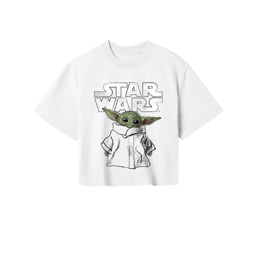 Star Wars: The Mandalorian - Child Sketch - Cropped Shirt