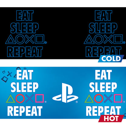 Playstation - Eat Sleep Repeat - Farbwechsel-Tasse