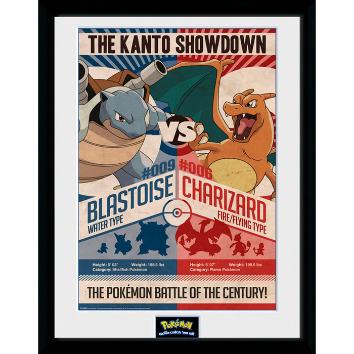 Pokémon - Red vs Blue - Gerahmter Kunstdruck