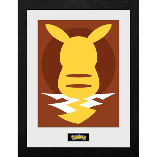 Pokémon - Pikachu Silhouette - Framed Art Print