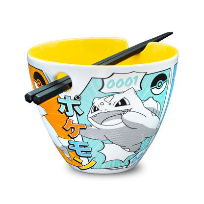 Pokémon - Starters Manga - Schale mit Essstäbchen