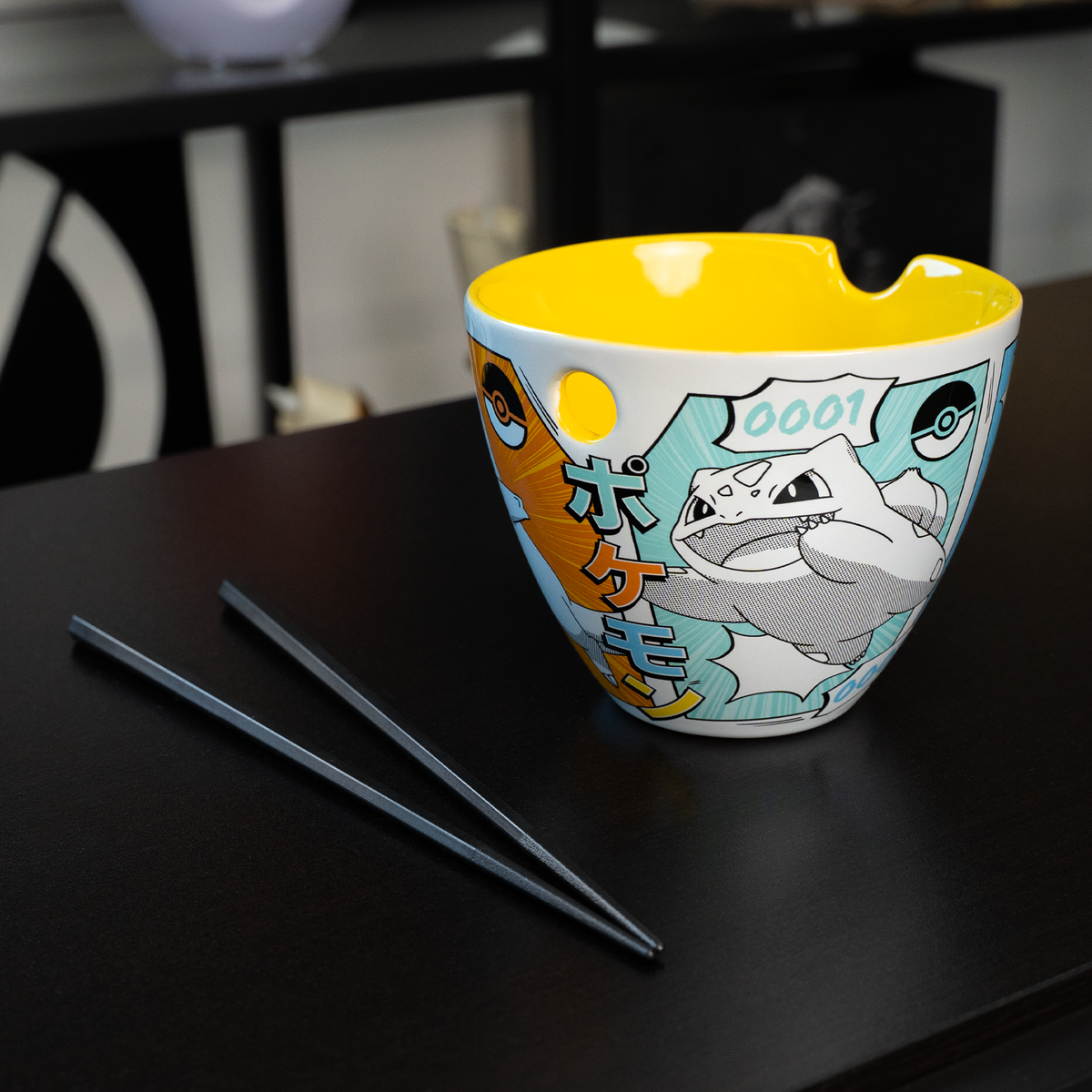 Pokémon - Starters Manga - Schale mit Essstäbchen